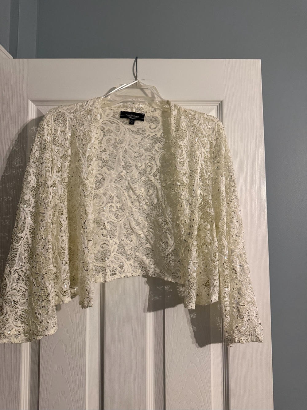 R&M Richards Lace Bolero Jacket - Ivory